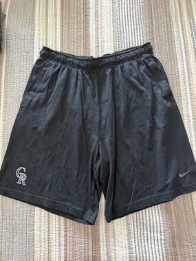 Nike Men’s Black Colorado Rockies Athletic Shorts